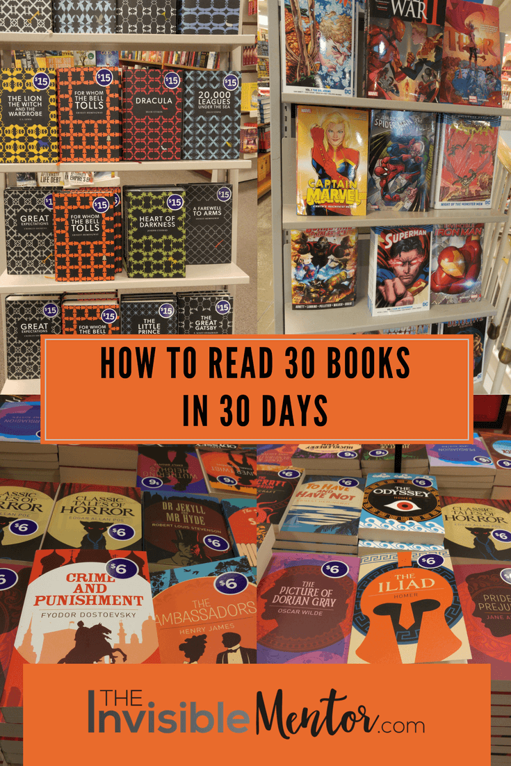 How To Read 30 Books In 30 Days - The Invisible Mentor